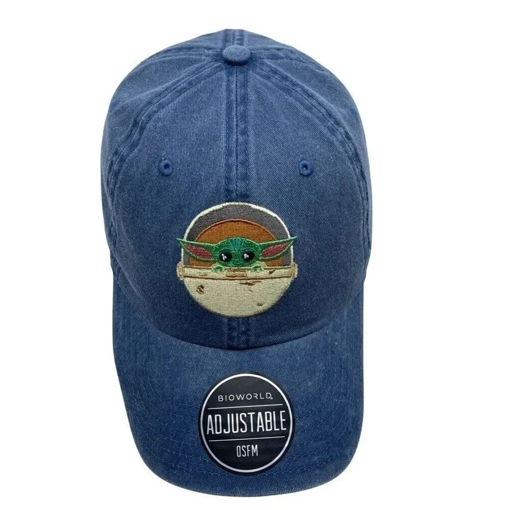 Yoda Star Wars Unisex Denim Baseball Cap‎ Blue Strapback 6 Panel One Size New